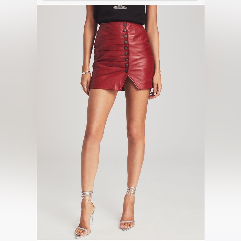 LEATHER WILLA SKIRT
